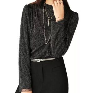 ba&sh Black Sparkle Blouse
